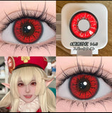 2 Pairs 6 Months Disposable Colored Contact Lenses Green Anime Cosplay Soft Contacts Lenses for Daily Party Eye Beauty