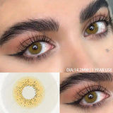 2pcs Blue Green Contact Lenses Yearly New Colored Lens Brown Natural Cosmetic Gray Big Eyes Student Beauty Pupil