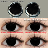 2pcs Cosplay Colored Contact Lenses Crazy White Contact Lenses Anime Black Eye Lenses Halloween Beauty Makeup Lens