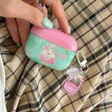 2024 New Korea Popular Cartoon Cute Funny Pink Dog Cover TPU Case For Airpods Pro 2 Airpods 1 2 3 Pro 3nd Wireless Earphone Case