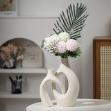 Luxury Decorative Ceramic Vase Home Decoration Accessories Nordic Flower House Interior Living Room Tabletop Modern Art