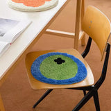 Tufting Seat Mat Soft Round Square Floral Splash Firework Floor Chair Sofa Cushion Pad Home Office Chic Cozy Decor 40x40cm