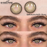 New Natural Color Contact Lenses 2pcs Blue Eyes Lenses Gray Eye Contact Brown Colored Eye Lens Green Beauty Makeup Lens