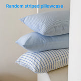 Japanese Blue Striped 100% Cotton Duvet Cover Set Queen King Bedding Set Soft Skin-friendly Comforter Cover Pillowcases Bedsheet