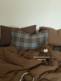 Fre Color Colion Pure Cotton Pleated Four-Piece Set Bedding Quilt Cover Pillowcase Bed eet id Pattern Chinese Sle