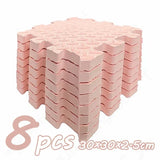 8Pcs/2.5cm Thick Nonslip Baby Crawling Play Mat Soundproof Puzzle Gym Mat for Children's Room and Eco-Friendly Puzzle Mat