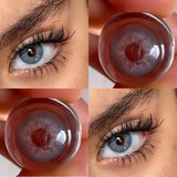 Color Contact Lenses Prescription Small Pupil Graduated Lens 1Pair Fashion Makeup Soft Color Contacts  Beauty Cosmetic