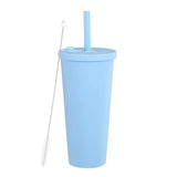 700ml,Double-Layer Straw Cup/MUG,Drinkware,Environmentally Friendly Plastic,Large Diameter,Transparent Milk Tea Cup,Holiday Gift