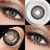 Contact Lenses Gray Cosmetic Eyes Colored Lens Natural Pupils Black Makeup Colored Pupils Beauty Black lenses Woman Makeup