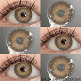 1 Pair Korean Colored Contacts Lenses with Myopia Brown Soft Naturally Colored Cosmetics Gray Lenses Beautiful Pupils