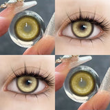 Green Colored Contact Lenses 6 Months Disposal Big Eye Soft Lens Natural Cosmetic For Coser