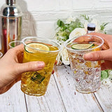 Wholesale 50pcs 400ML Plastic Cups With Lids Clear Disposable Cup For Parties Iced Coffee Smoothie Milkshake Cold Drinks