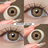 1pair Color Contact Lenses with Eyes Natural Blue Contact Lenses Brown Pupils Beauty Gray Lenses Yearly Green Contacts