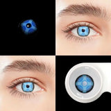 2pcs Halloween Colorful Contact Lenses Anime Cosplay Eye Lenses multicolored lenses Lenses White Black Red Lenses