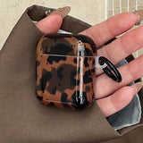 korea luxury amber colour gloss earphone case for airpods 4 3 2 1 pro 2nd wireless bluetooth charging box 3D love heart pendant