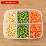 4/5/6 Grid Refrigerator Food Storage Box Food Organizer Ginger Onion Garlic Dispenser Household Food Storage Containers