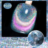 BORN PRETTY 10ml Black Glass Cat Magnetic Gel Nail Polish Ultra Shine Gold Silver Glitter Soak Off UV LED Gel Nail Art Varnish