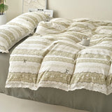New class A double-layer yarn thickened three/four-piece set skin-friendly and breathable single double washed cotton