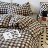 Simple Style Bedding Set Nordic Striped Duvet Cover Set 100% Cotton Flat Sheet Single Twin Size Double Bed Sheet Set For Bedroom