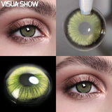 Yearly Disposable Colored Contact Lenses 2Pcs Natural Small Pupil Eye-Enlarged Color Contacts with Degree