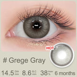 Gray Series Contact Lens For Myopia Friendly To Deep Pupils And For All Skin Tones 14.0~14.5mm 6 Months