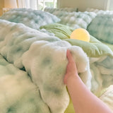 1PC Class A Bubble Rabbit Plush Fleece Duvet Cover  Extra Soft Cozy Thicken Warm Autumn Winter Skin-friendly AB Quilt Cover