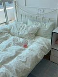 Pure Cotton Fledding Set Four-Piece Queen Size Bed eet Cover Duvet Cover Bedding Protector Single Dormi Bed Linens