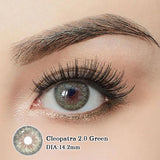 New Colored Contact Lenses 1 Pair Green Iris Natural Pupil Color Circle with Prescription 0-8 Degrees Annual Siri Urban