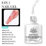 Wine Red Jelly Gel Nail Polish Glitter Nude Translucent Quick Extension Gel Semi Permanent Varnish UV Gel Nail Art 1