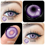 1 Pair Halloween Cosplay Contact Lenses Soft Anime Red Eyes Beauty Pupils Lenses for Party Makeup