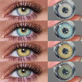 Eyes Color Contacts Colored Contact Lenses Lens Small Pupil Cosmetics Natural Grey Daily 14.0mm 2Pcs Half Year Use