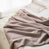 Ikeehome  Quality Soft Wool Knitted Jacquard Blanket Plaid Quilt Wavy Herringbone Fringe Cover for Sofa Bed Blankets Thread Bedspread