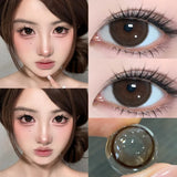 1Pair Color Contact Lenses Makeup Beauty Soft Lenses Brown Pupils Yearly Comfort Health Lenses Contacts Natural Hot