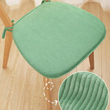 Simple Chair Cushion With Straps Horse Shape Dining Chair Seat Thickened Breathable Cushion Student Horseshoe-shaped Chair Pads