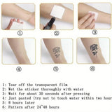 1pc Flower Patterned Herbal Tattoo Sticker, Symbolizing Noble and Beautiful Flower Arm Tattoos, Waterproof