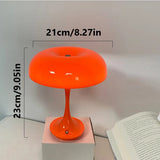 Mushroom Table Lamp, Touch Control 3 Color Dimmable, Cordless Rechargeable Plastic LED Night Light, Adjustable Brightness Bedsid