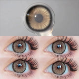 2Pcs Colored Contact Lenses, Large Pupil Natural Enlarge Effect, for Daily Makeup, Campus & Casual Outings