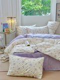 Cotton Bedding Set Fre Country Sle All Cotton Four Piece Dormi Quilt Cover Tee Piece Student Bedding Set