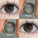 2Pcs Yearly Color Colored Contact Soft Circular  Black Makeup Blue Lens Lenses Beauty Pupil Gray Brown Eyes Fast Shipping