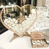 Wooden Heart-Shaped Butterfly Wedding Party Guest Books Commemoration Wedding New Year Decoration Wedding Birthday Home Ornament
