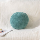 Hot Funny Plush Round Wool Cushion Living Room Decor Throw Pillow Solid Color Stuffed Sofa Pillow Office Waist Rest Throw Pillow