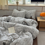 Ins Nordic Bedding Set Simple Style Polka Dot Duvet Cover Set Soft Flat Sheet Single Twin Size Double Bed Sheet Set For Bedroom