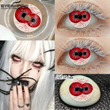 New Vampire Red Lens for Eyes Halloween Colored Contact Lenses Demon Cosplay Wihite Softlens Anime Party Makeup Lenses