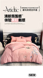 Flowers Embroidery Bedding Set Light Luxury Brushed Four-Piece Set Girl Bedroom Decor King Duvet Cover Set Bed Sheet Pillowcases