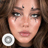 2pc Halloween Cosplay Colored Contact Lenses Red Eye Lens Blue Color Pupils Anime Green Role Play Lenses Cos Party Makeup