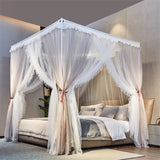 New Summer Pricess Mosquito Net for Home Decor with Bracket Palace Bed Curtain Tent for Girls Canopy 1.2m 1.5m 1.8m 2m Bed