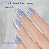 10ml Imperial Green Cat Magnetic Gel Nail Polish Spring Summer Sparkling Glass Bead Soak Off Christmas Decoration
