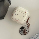 Korean Cartoon Cute Retro Style Earphone Case For AirPods Pro 2 Air Pods 2 3 4 Wireless Bluetooth Headphone Cover Puppy Pendant
