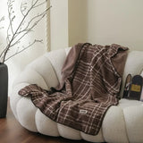 Ikeehome  Imitation woolen milk fleece shell needle decorative blanket double-sided fleece casual blanket