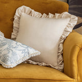 Romantic lace frill cushion cover white lace pillowcase decorative lotus edge throw pillow cover